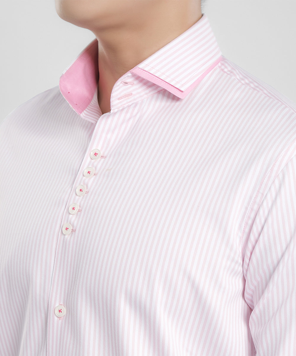 Pink Striped Dress Shirt